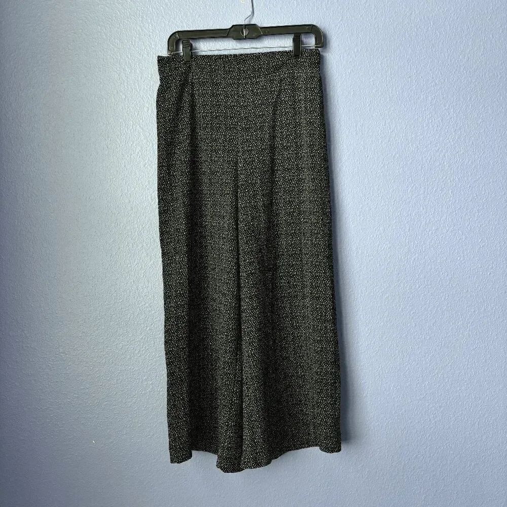 Women's Adrianna Papell Wide Leg Trousers Casual Pants Elastic Stretch Black 8